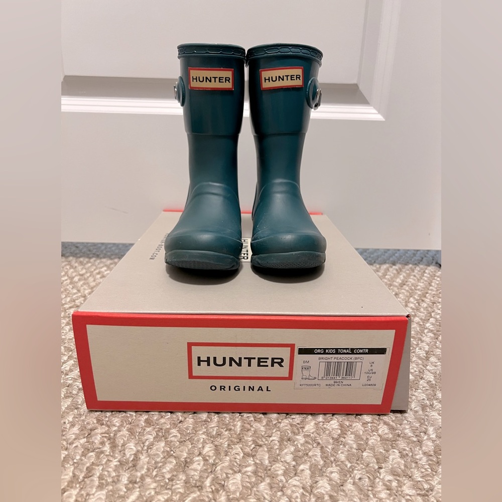 Original Kids Hunter Boots - Peacock - Size: US 10G/9B